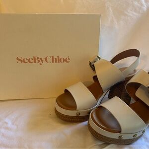 See By Chloe Women's Cream Sandals